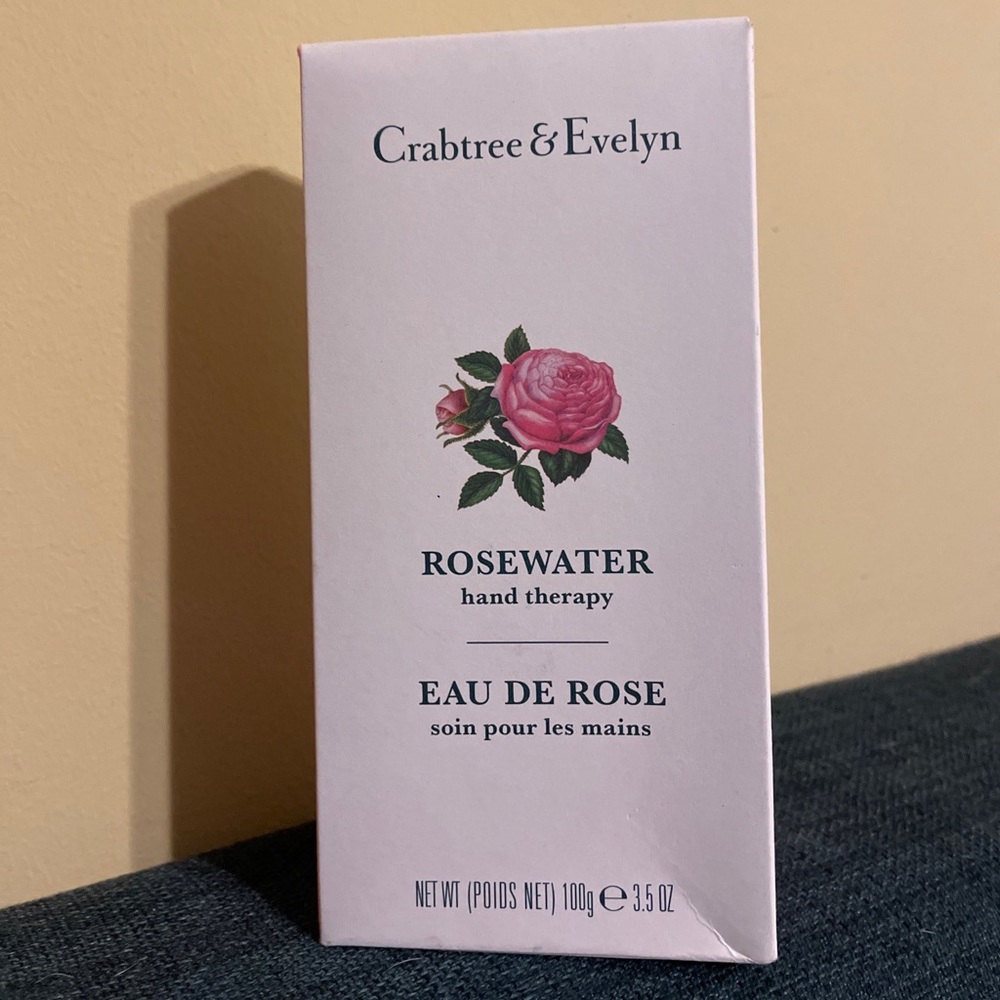 Crabtree & Evelyn Rosewater Hand Therapy 100g 3.5 oz New in Box